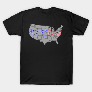 USA Map Merica T-Shirt